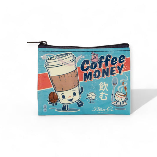 Stilvolle 'Coffee Money' Geldbörse von Blue Q, ideal für Kaffeeliebhaber, um ihr Kaffeegeld trendy und griffbereit zu halten.