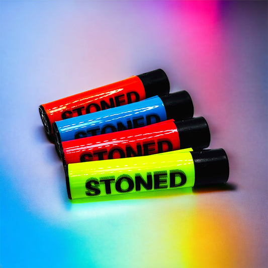 GENIAL MATERIAL SHOP - CLIPPER - Stoned Edition in kräftigen Neon Farben. Das nachhaltige Kunststoff Feuerzeug.